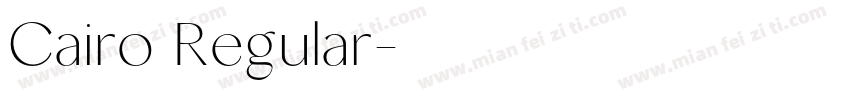 Cairo Regular字体转换